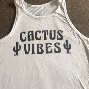 Cactus vibes tank top